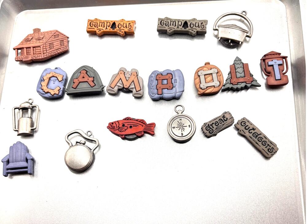 Handmade Camping Themed Magnets Campout Camper Great Outdoors Fridge Vintage